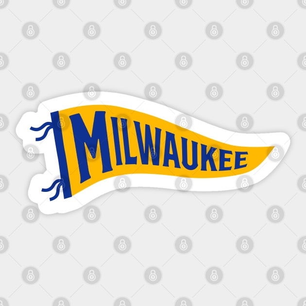 Milwaukee Pennant - Blue 2 Sticker by KFig21